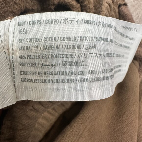 Y2K Vtg Hollister Brown Sweatpants Drawstring Waist White Leg Size M? - Picture 11 of 11